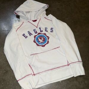 Vintage Y2K vanity rhinestone eagle Womens Hoodie pullover